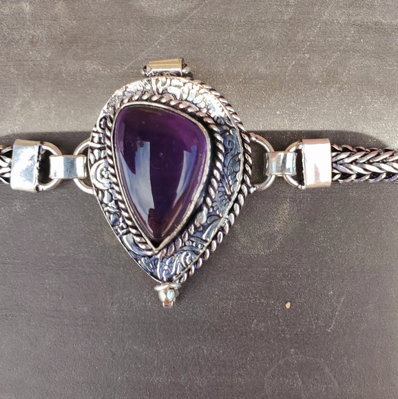 New Awesome Amethyst 925 Silver Poison Bracelet. - Picture 16 of 16